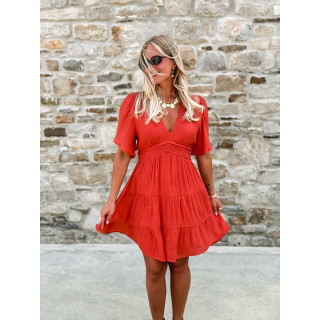Robe courte Sadya - Terracotta