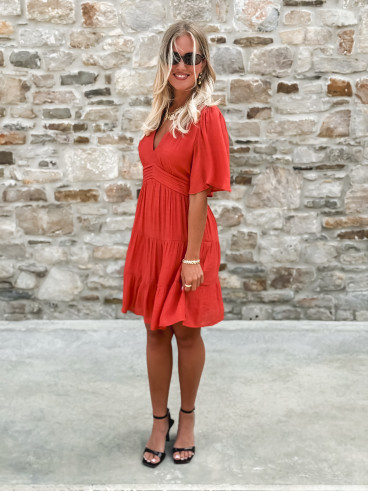 Robe courte Sadya - Terracotta