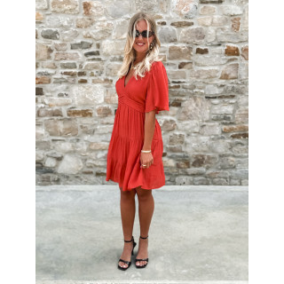 Robe courte Sadya - Terracotta