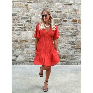 Robe courte Sadya - Terracotta