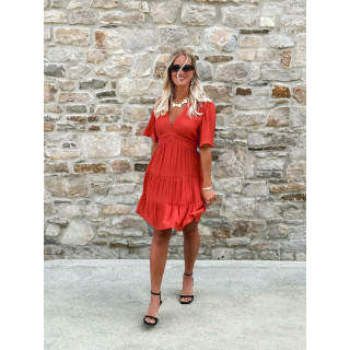 Robe courte Sadya - Terracotta