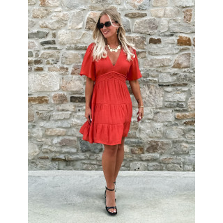 Robe courte Sadya - Terracotta