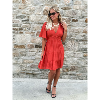 Robe courte Sadya - Terracotta