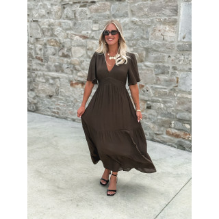 Robe longue Sadya - Chocolat