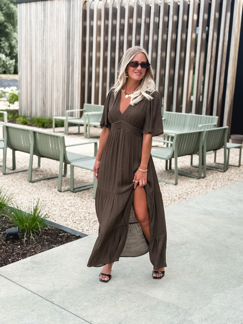 Robe longue Sadya - Chocolat