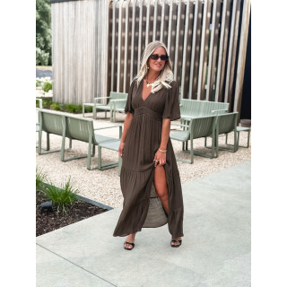 Robe longue Sadya - Chocolat
