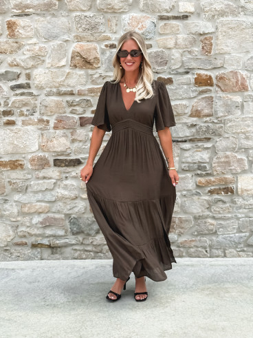 Robe longue Sadya - Chocolat