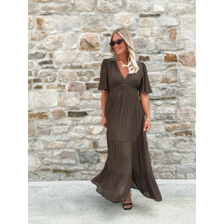 Robe longue Sadya - Chocolat