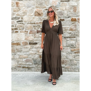 Robe longue Sadya - Chocolat