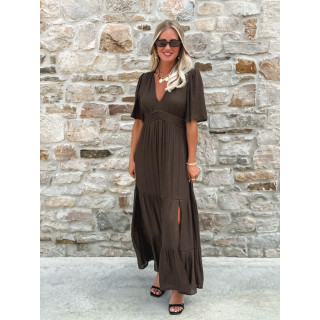 Robe longue Sadya - Chocolat
