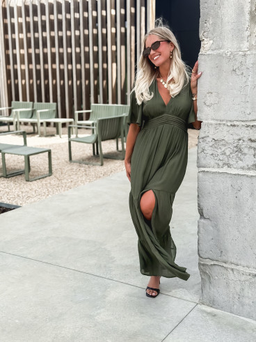 Robe longue Sadya - Kaki