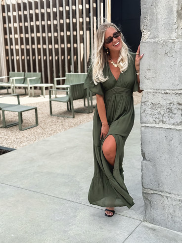 Robe longue Sadya - Kaki
