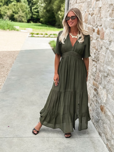 Robe longue Sadya - Kaki