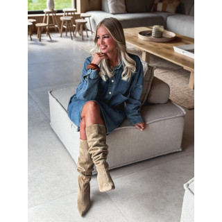 Robe courte en jeans Laïla - Bleu