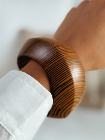 Bracelet Solènea - Camel/Noir
