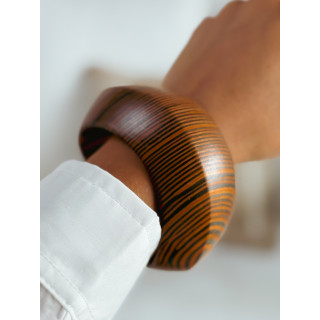 Bracelet Solènea - Camel/Noir