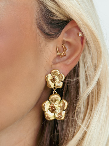 Boucles d'oreilles "Flower" - Doré