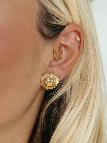 Boucles d'oreilles "Sunflower" - Doré