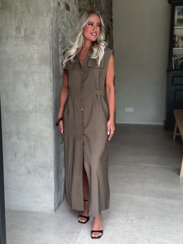 Robe longue Dahyna - Kaki