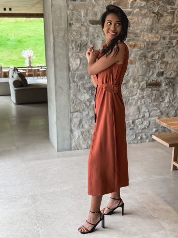 Robe longue Dahyna - Brique