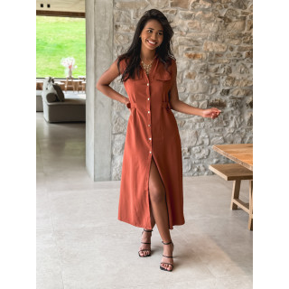 Robe longue Dahyna - Brique