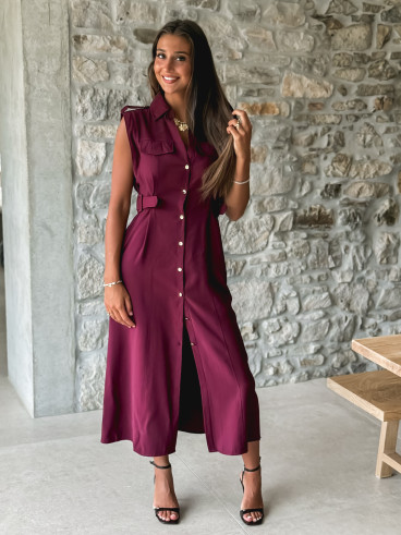 Robe longue Dahyna - Bordeaux