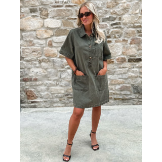 Robe courte en jeans Lenaya - Kaki