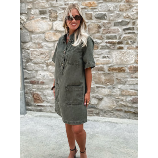 Robe courte en jeans Lenaya - Kaki