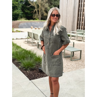 Robe courte en jeans Lenaya - Kaki