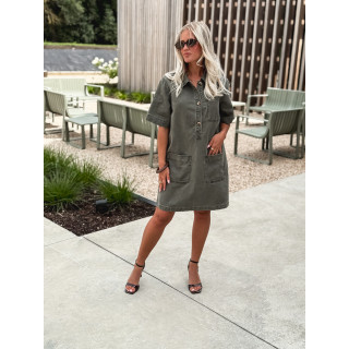 Robe courte en jeans Lenaya - Kaki