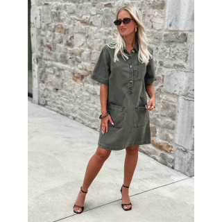 Robe courte en jeans Lenaya - Kaki