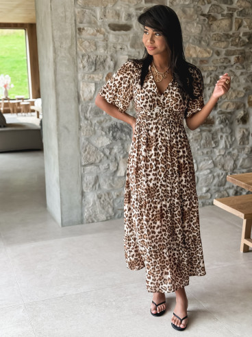 Robe longue Marion - Beige