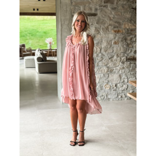 Robe courte Joëlyne - Vieux rose
