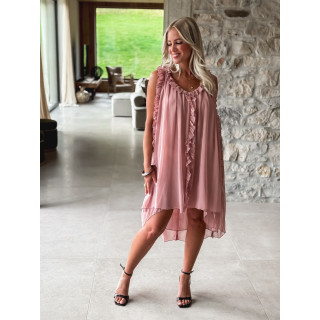 Robe courte Joëlyne - Vieux rose