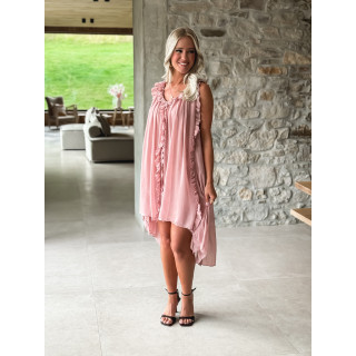 Robe courte Joëlyne - Vieux rose