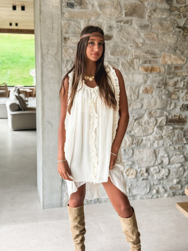 Robe courte Joëlyne - Crème