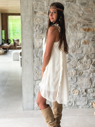 Robe courte Joëlyne - Crème