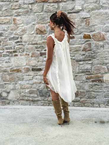 Robe courte Joëlyne - Crème
