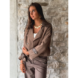 Trench court Liara - Chocolat
