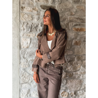 Trench court Liara - Chocolat
