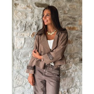 Trench court Liara - Chocolat