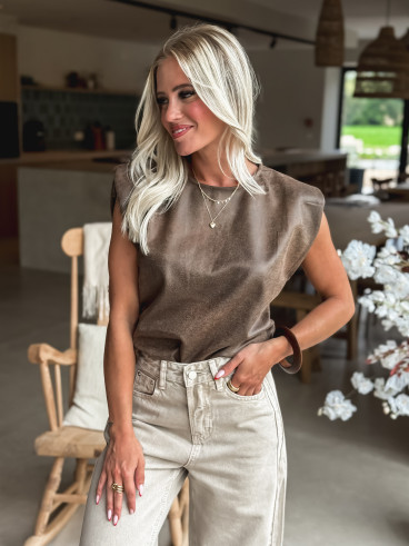 Blouse Naëlys - Marron