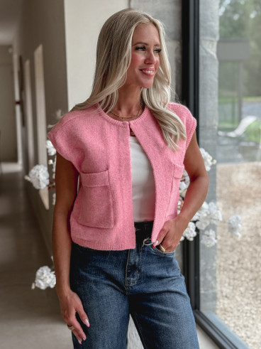 Gilet Chléa - Rose