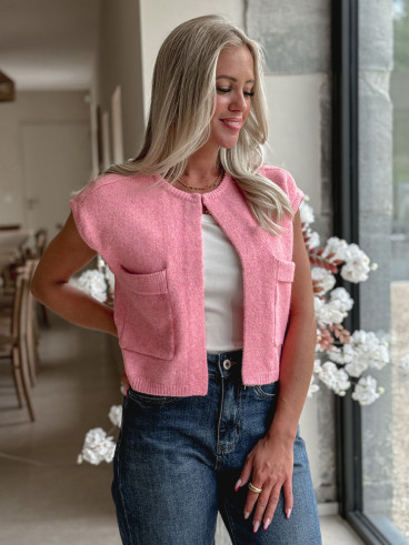 Gilet Chléa - Rose