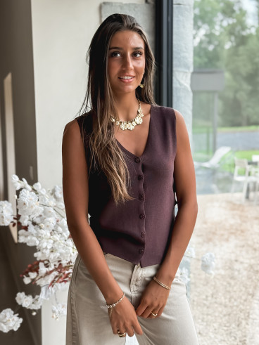 Gilet Inacia - Chocolat