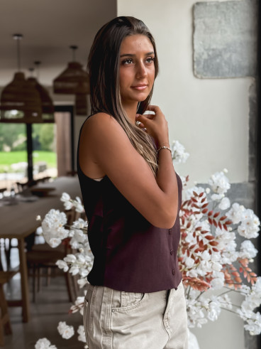 Gilet Inacia - Chocolat