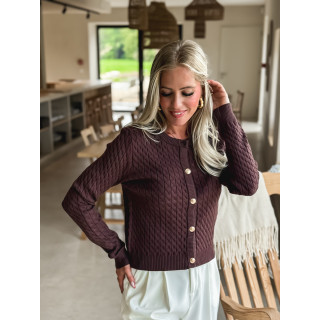Gilet Floriane - Chocolat