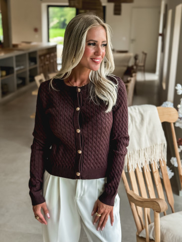 Gilet Floriane - Chocolat