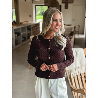 Gilet Floriane - Chocolat