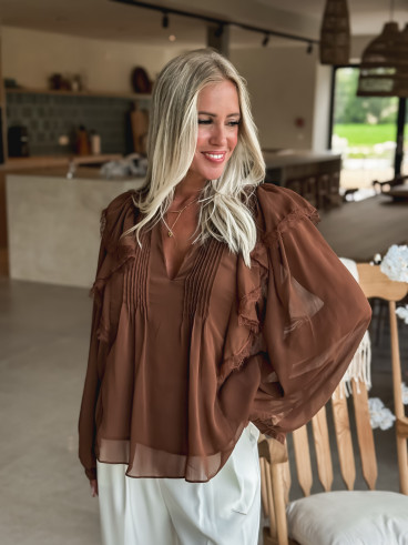 Blouse Laona - Chocolat